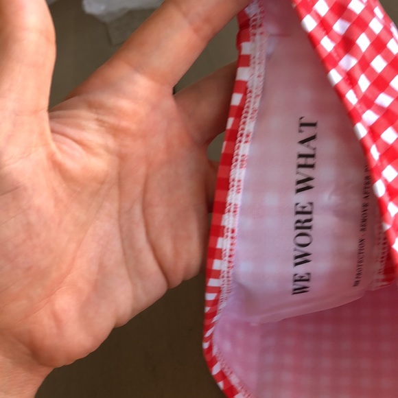 Weworewhat high waisted red gingham plaid bikini - Picture 5 of 6